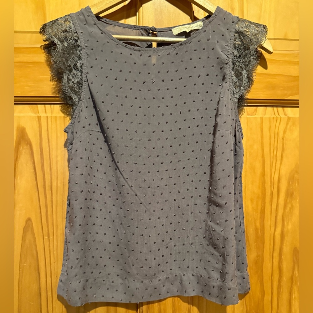 Rewind Ladies Gray Blouse Size S